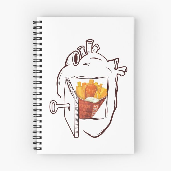 Item preview, Fish and Chips in my Heart designed and sold by foodisthekey.