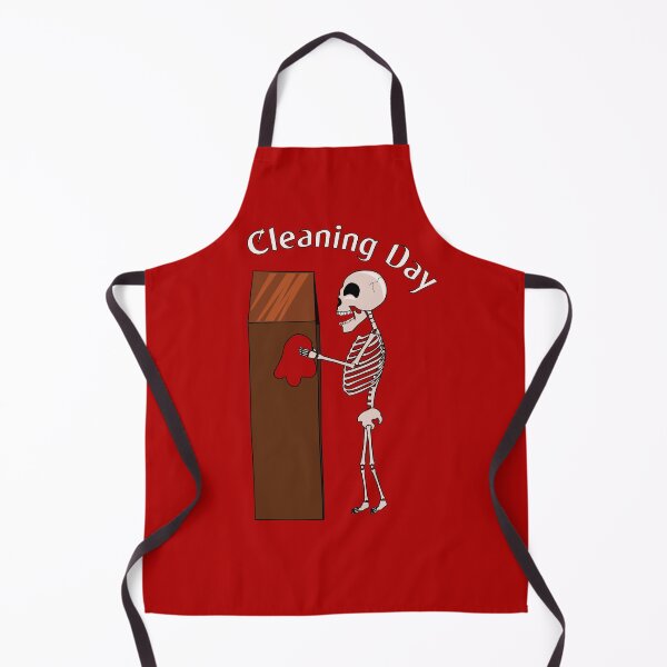 Item preview, A funny skeleton cleans his house designed and sold by AzizEra.
