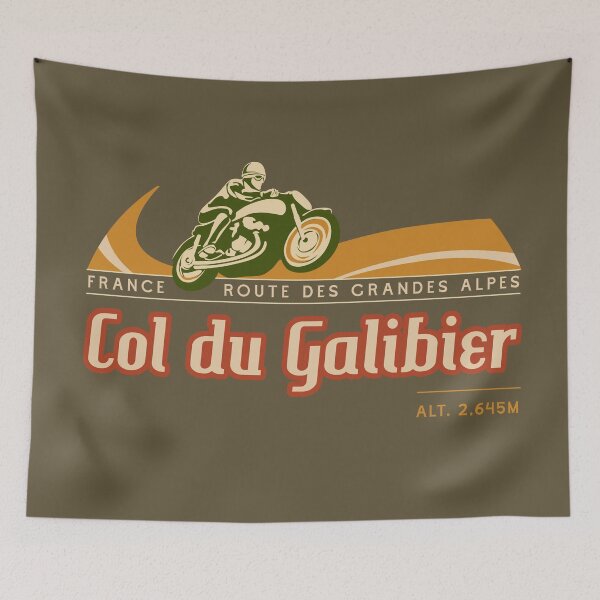 Item preview, Col du Galibier 03 Motorcycle T-Shirt + Sticker - Route des Grandes Alpes designed and sold by ROADTROOPER.