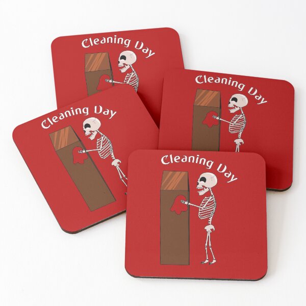 Item preview, A funny skeleton cleans his house designed and sold by AzizEra.