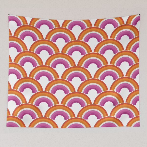 Item preview, Lesbian Repeating Rainbow Pattern designed and sold by lavenderhearts.