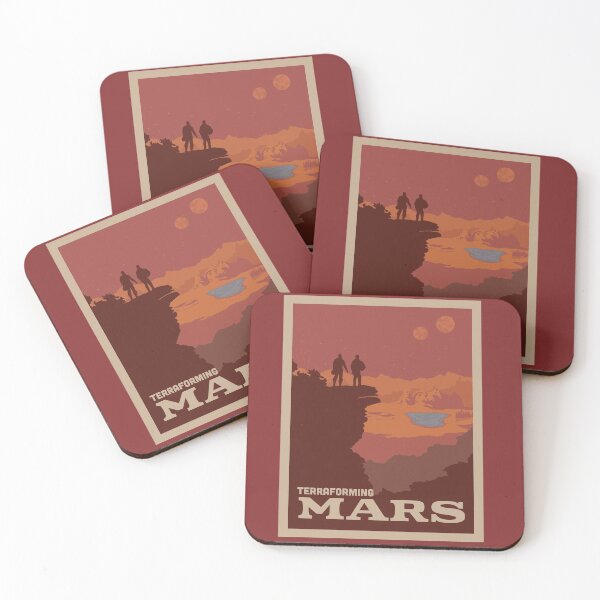 Item preview, Terraforming Mars Board Game - Minimalist Travel Poster Style - Gaming Art - Board Games designed and sold by MeepleDesign.