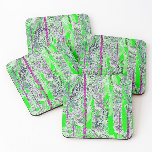 Item preview, Glitch marble pattern neon acid green designed and sold by ANAKOTO.