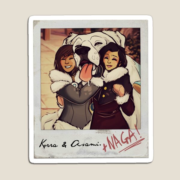 Item preview, Korra,Asami + Naga Photo.  designed and sold by Jheman.