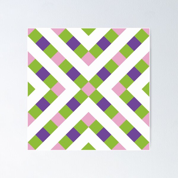 Item preview, Multicolor crosses in green and rose designed and sold by GingerBest.