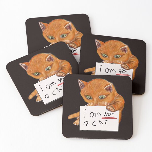 Item preview, I am not a cat, I am here live I am not a cat - cat filter meme designed and sold by Artonmytee.