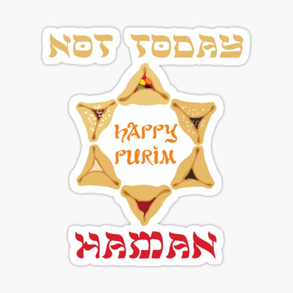 Happy Purim Not Today Haman Purim Gift Sticker