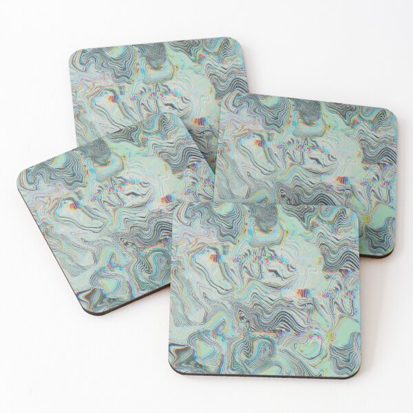 Item preview, Glitch marble pattern mint designed and sold by ANAKOTO.