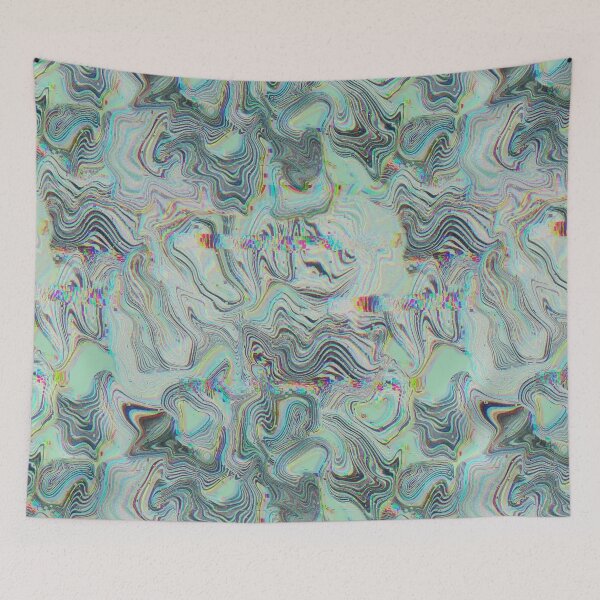 Item preview, Glitch marble pattern mint designed and sold by ANAKOTO.