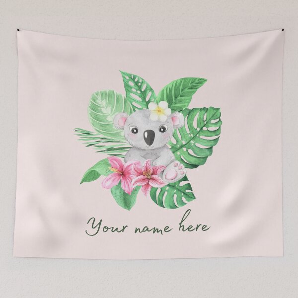 Item preview, 'Add your own name'  Tropical Koala designed and sold by BellaNora.