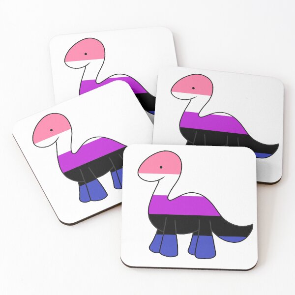 Item preview, Genderfluid Pride Dino designed and sold by vanillagutz.