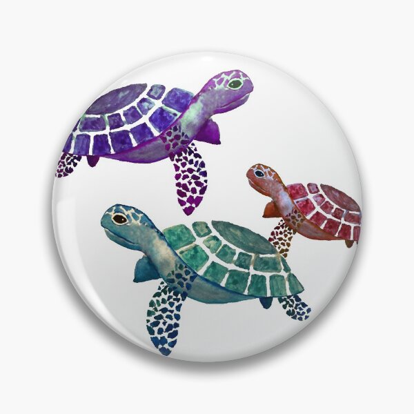 Item preview, colorful watercolor sea turtle, cute sea turtles designed and sold by WatercolorFun.