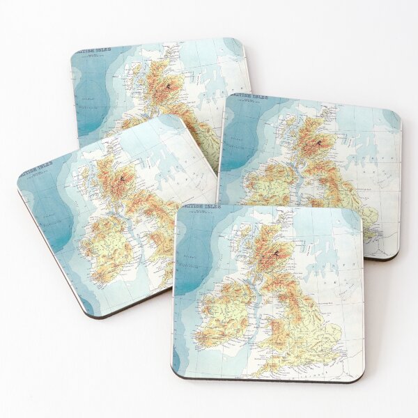 Item preview, Vintage Map of Great Britain designed and sold by redoARTstore.