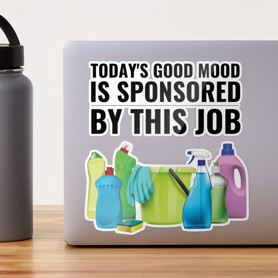 Today's Good Mood Cleaning Supplies Fun Housekeeping Lady Gifts