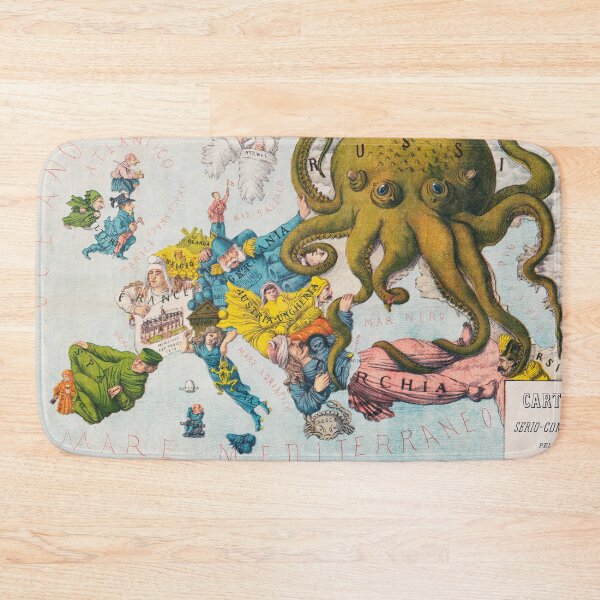 Item preview, Vintage cartoon map of Europe designed and sold by redoARTstore.