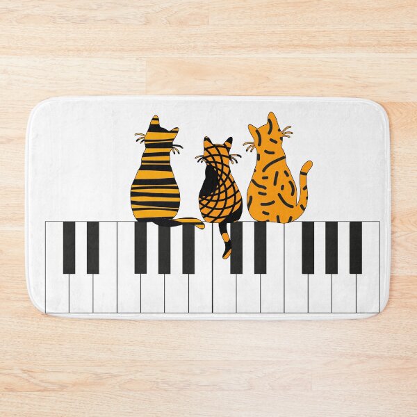 Item preview, Piano Music Cats pattern designed and sold by Move-Art.