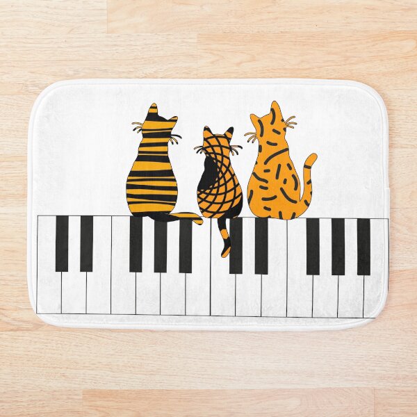 Item preview, Piano Music Cats pattern designed and sold by Move-Art.