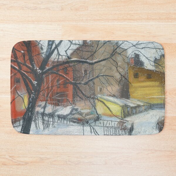 Item preview, Courtyard in Saint Petersburg, Winter Cityscape Pastel Landscape designed and sold by Julia Khoroshikh.