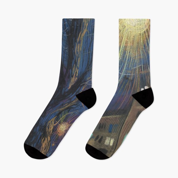 Item preview, Midnight Sun, Night Landscape Cityscape Pastel Painting designed and sold by Julia Khoroshikh.