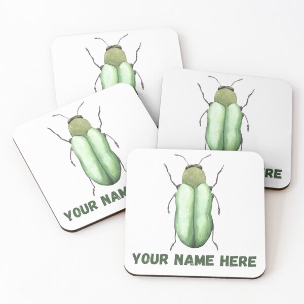 Item preview, 'Add your own name'  Green Beetle designed and sold by BellaNora.
