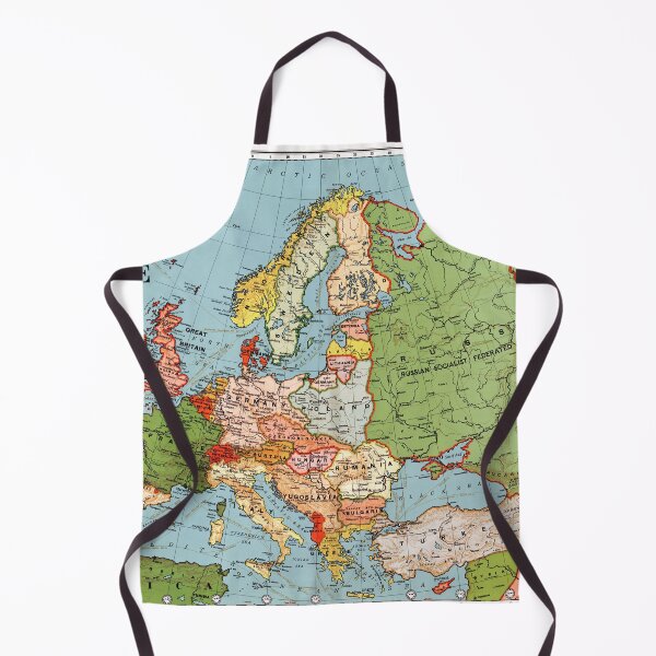 Item preview, Vintage map of Europe designed and sold by redoARTstore.