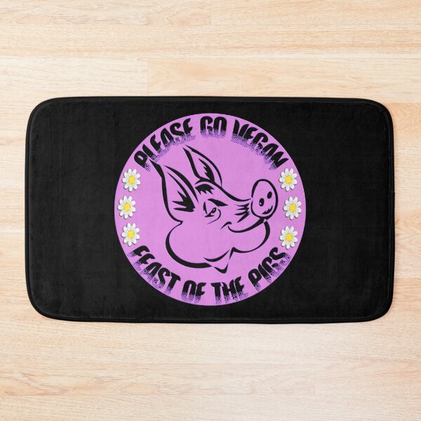 Item preview, PLEASE GO VEGAN - HAPPY NATIONAL PIG DAY. designed and sold by Ralek.