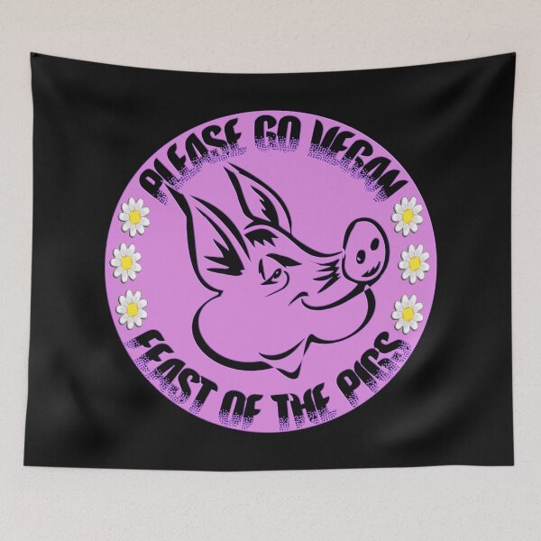 Item preview, PLEASE GO VEGAN - HAPPY NATIONAL PIG DAY. designed and sold by Ralek.