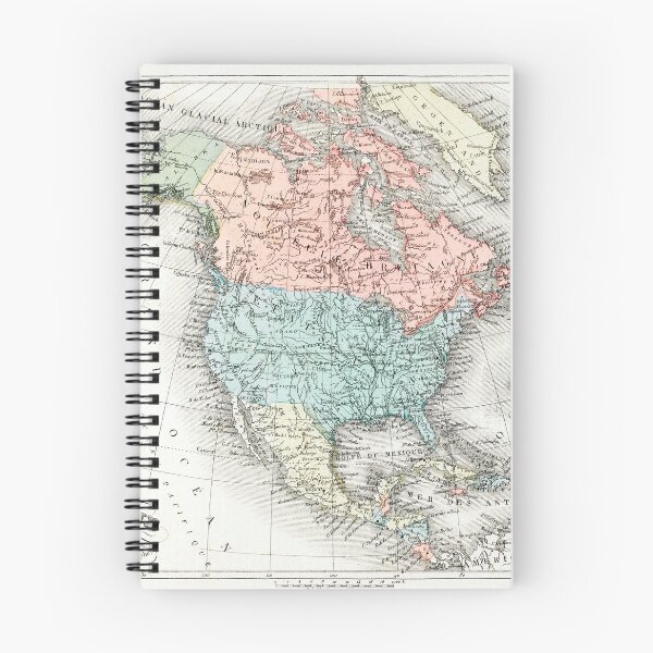 Item preview, Vintage Map of North America designed and sold by redoARTstore.