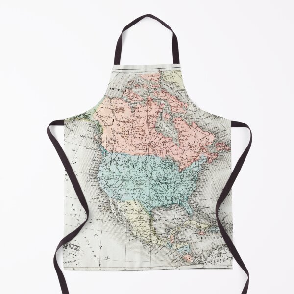 Item preview, Vintage Map of North America designed and sold by redoARTstore.