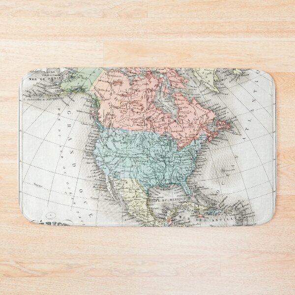 Item preview, Vintage Map of North America designed and sold by redoARTstore.