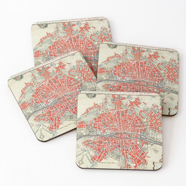 Item preview, Vintage Map of Paris designed and sold by redoARTstore.