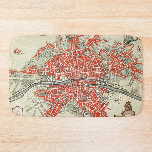 Item preview, Vintage Map of Paris designed and sold by redoARTstore.
