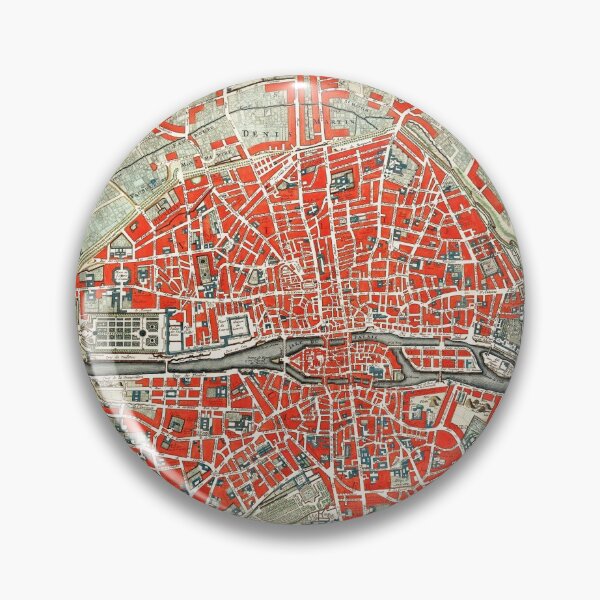 Item preview, Vintage Map of Paris designed and sold by redoARTstore.