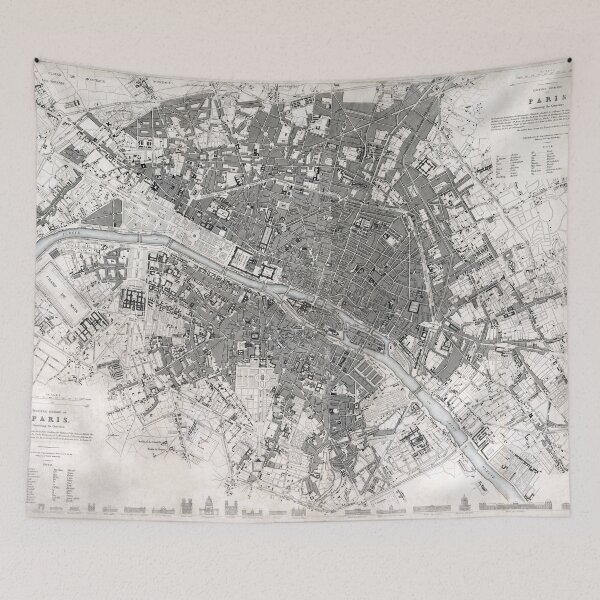 Item preview, Vintage Map of Paris designed and sold by redoARTstore.