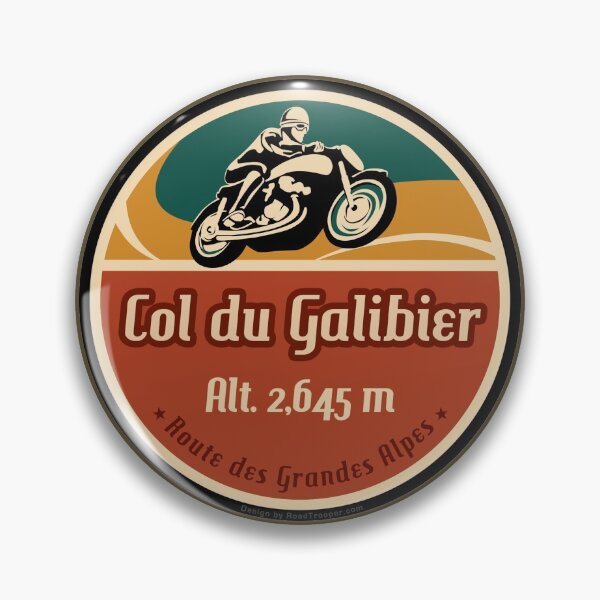 Item preview, Col du Galibier 01 Motorcycle T-Shirt + Sticker - Route des Grandes Alpes  designed and sold by ROADTROOPER.