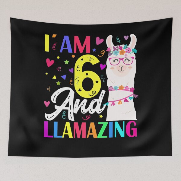 Item preview, I Am 6 Years Old And Llamazing 6th Birthday Llama designed and sold by whitneyiott9632.