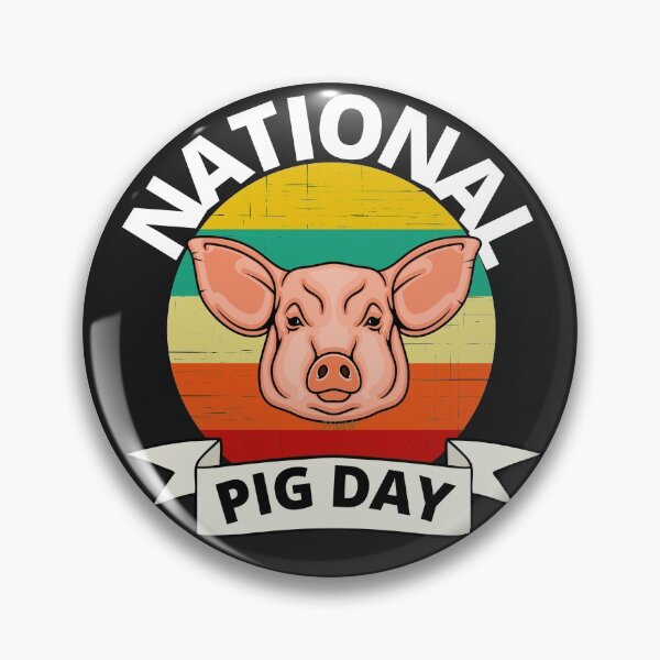 Item preview, NATIONAL PIG DAY, RUSTIC PIG, PIG HEAD, PIG FARMER,  designed and sold by R B Chrystal.