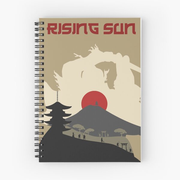 Item preview, Rising Sun Design - Minimalist Silhouette Poster Style - Board Game Art designed and sold by MeepleDesign.