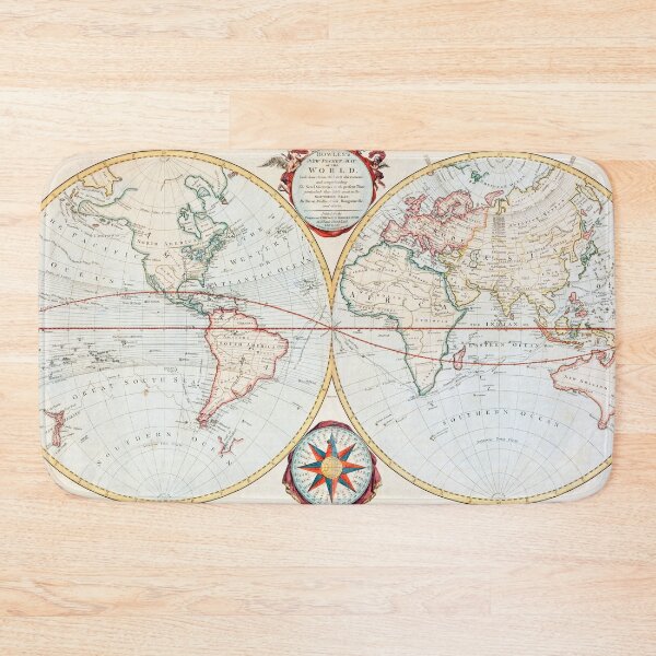 Item preview, Vintage World Map designed and sold by redoARTstore.
