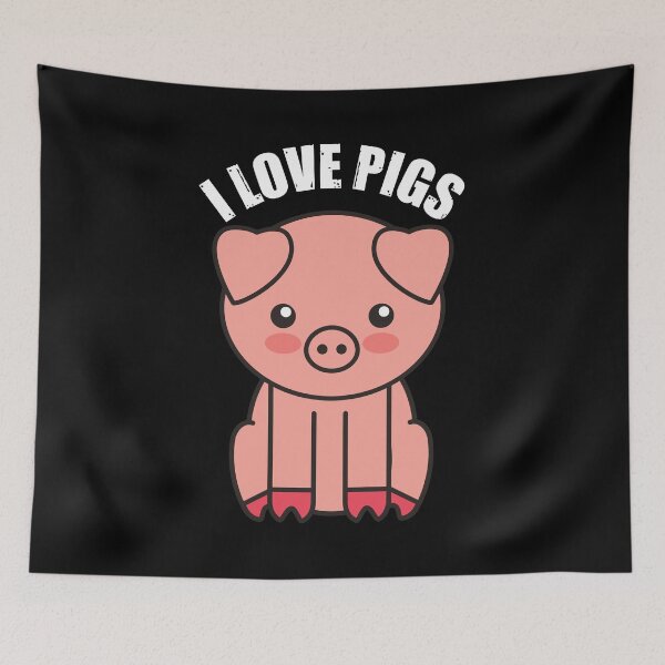 Item preview, I love Pigs #Whitetext designed and sold by Happy-PrintZ.