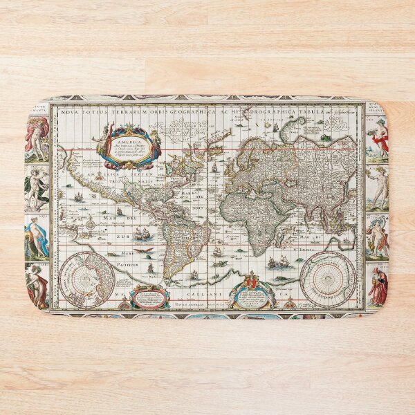 Item preview, Vintage World Map designed and sold by redoARTstore.
