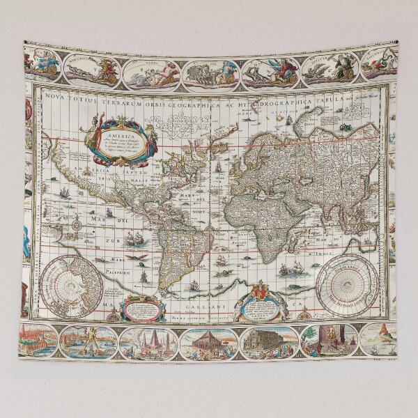 Item preview, Vintage World Map designed and sold by redoARTstore.