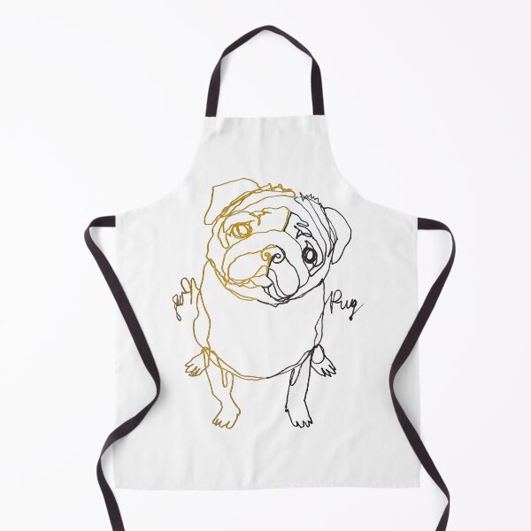 Item preview, Pug ambidextrous line drawing designed and sold by orangerinka.