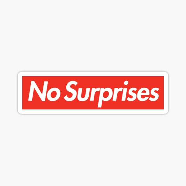 Pas de surprises Sticker