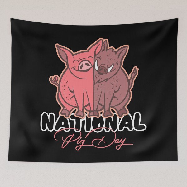Item preview, National Pig Day  designed and sold by Animal Gifts For Animal Lovers.