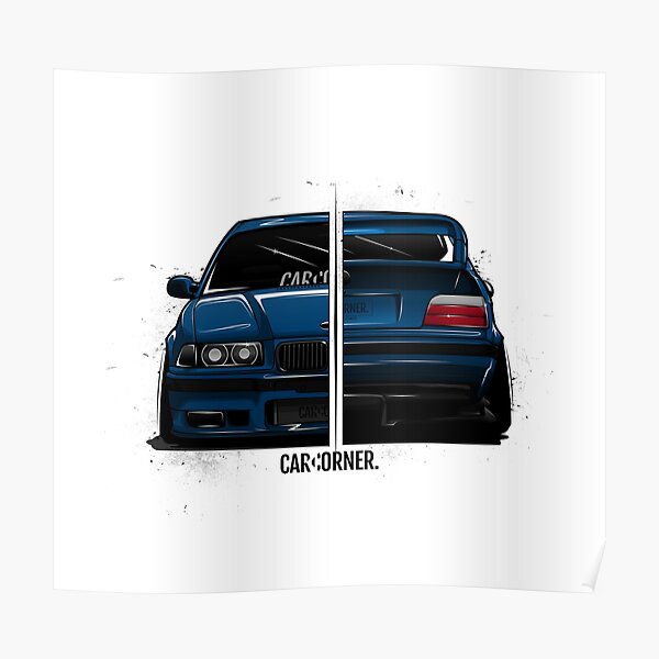 Germany EUDM E36 M3 - CarCorner Poster
