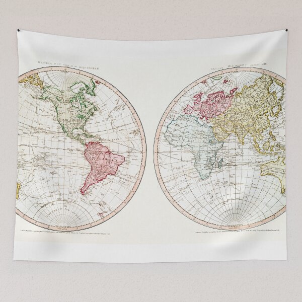Item preview, Vintage World Map designed and sold by redoARTstore.