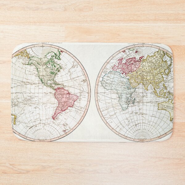 Item preview, Vintage World Map designed and sold by redoARTstore.