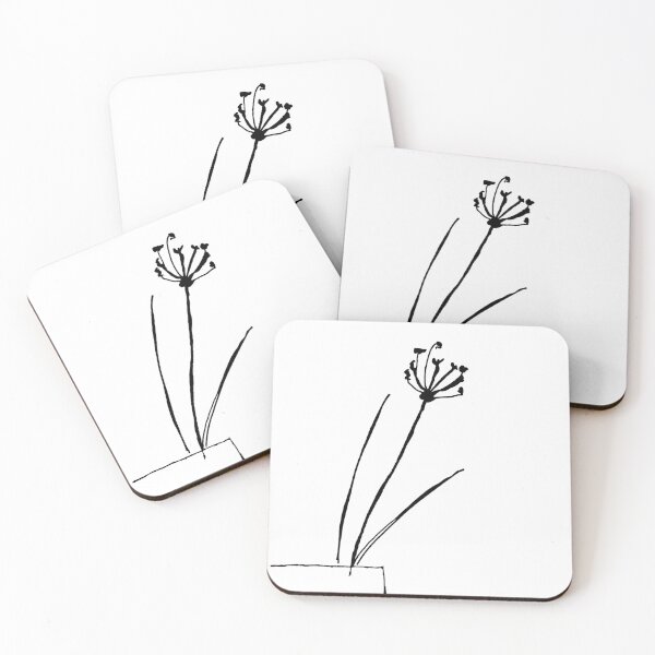 Item preview, Minimal Black And White Plant Artwork designed and sold by badlydrawnbabe.