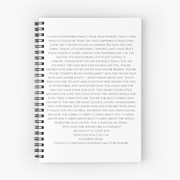 Aperçu de l'œuvre castiel confession discours surnaturel destiel 2 créée et vendue par LannisterOnMars.
